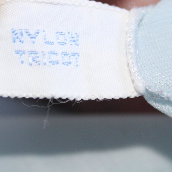 Vtg 50s Vanity Fair Powder Blue Chiffon Pleated Top & Hemline Dress Slip Size 32 - Picture 13 of 13